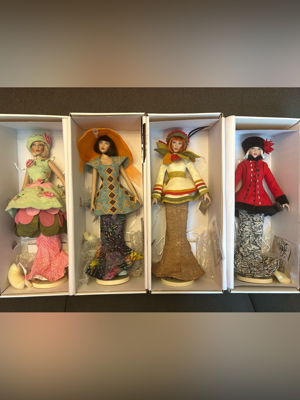 Helen Kish Dolls “Facets” Spirit of Spring, Summer, Autumn & Winter